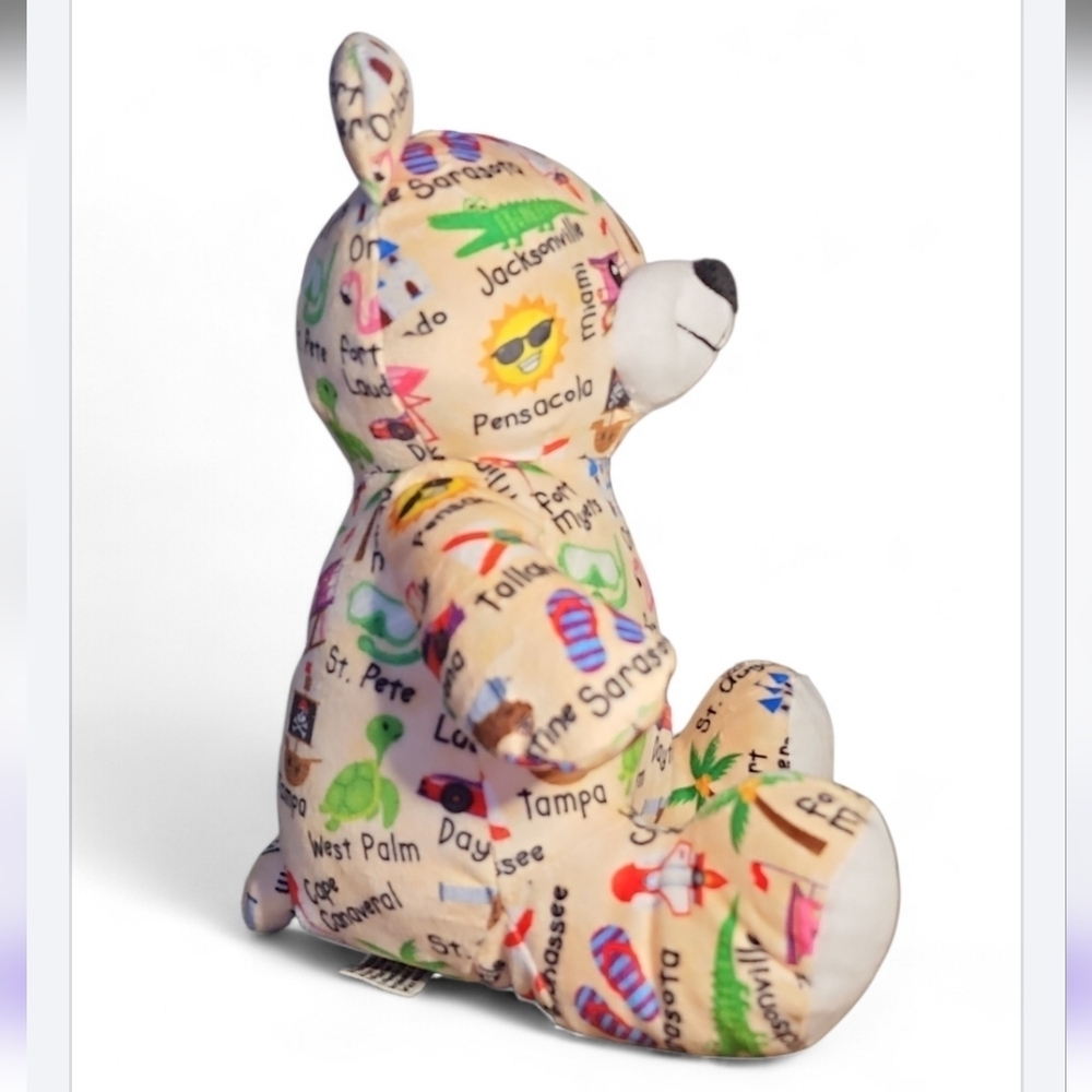NWT Plushology 9" Teddy Bear Florida Cities & Icons Souvenir Animal Plush 2022 - Picture 4 of 11